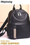 Weiyinxing Natural Leather Backpack Real Cowhide Ladies Backpack Bag High Quality Woman Black Bags School Women's Leather Backpacks