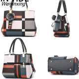 Weiyinxing YIDE Luxury Handbag Women Stitching Wild Messenger Bags Designer Brand Plaid Shoulder Bag Female Ladies Totes Crossbody Bags