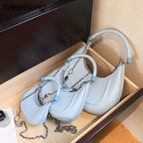 Weiyinxing Brand Tote Bag For Women 2023 Fashion Handbag And Purse Luxury Pearl Necklace Lady Crossbody Bag Simple Women's Shoulder Bag