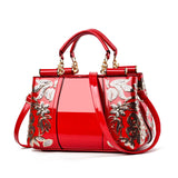Weiyinxing Patent Leather Bright Face Female Bag Bride Wedding Atmosphere Handbag Large Capacity Women's Single Shoulder Cross-Body Bag
