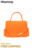 Weiyinxing New Fashion Crossbody Bag Women's Senior Texture Handbag Soild Color Trendy Design Ladies' High Quality Chain Shoulder Bag