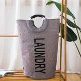 Weiyinxing Imitation Linen Large Size Moisture-Proof Storage Bag Handbag Satchel Aluminum Alloy Handbag Dirty Clothes Basket