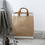 Weiyinxing Wheat Zakka Jute Cloth Shopping Bag Moistureproof Large And Small Simple Modern Handbag Yellow Bag