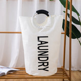 Weiyinxing Imitation Linen Large Size Moisture-Proof Storage Bag Handbag Satchel Aluminum Alloy Handbag Dirty Clothes Basket