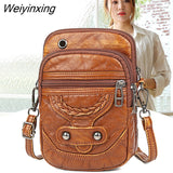 Weiyinxing Soft PU Leather Small Shoulder Bag for Women Vintage Crossbody Bag Cash Purse Cell Phone Bag