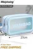 Weiyinxing Women Travel Storage Bag Cosmetic Bag Makeup Bag Travel Organizer Bags Waterproof Washbag Transparent Cosmetic Cases