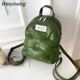 Weiyinxing Space Backpack For Shcool Girl Stylish Women's Backpack 2023 Winter Fashion Student Bags Solid Color knapsack rucksack