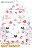 Weiyinxing Trendy Cute Cartoon Printing College Backpack New Girl Travel Nylon Book Bag Female Laptop Fashion Women Kawaii School Bags