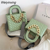 Weiyinxing Crossbody Bags For Women 2023 Dress Totes Women's Handbag Chain Stylish Lady Messenger Bag Wide Straps Shoulder Bag