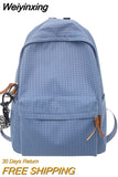 Weiyinxing Men Women Waterproof White School Backpack Female Male Teenager Student Bag Trendy Cool Travel Girl Boy Book Backpack Ladies Bag