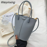 Weiyinxing 2023 New Brand Designer Handbag Messenger Bag Portable Bucket Bag High-quality Texture High-quality Leather Small Bag Women