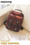 weiyinxing Women Backpack New Fshion Girl Large Capacity Leather School Bag Backpack Pu Shoulder Bag Vintage Ruchsack Mujeres Mochila Bolsa