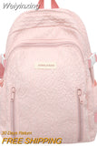 Weiyinxing Fashion Female Cute Travel Backpack Lady Nylon Book Bag Girl Kawaii College Backpack Trendy Women Laptop Leisure Student Bag