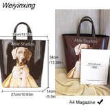Weiyinxing Fashion Large Totes Women Bags Designer Women's Shoulder Bag Crossbody Bags For Women 2023 Composite Bag Dog Printing