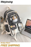 Weiyinxing Capacity Backpack Schoolbag Student Female Korean School Version Harajuku Cartoon Backpack Junior High