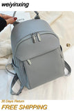 weiyinxing Women's Backpack 2023 New Women's Luxury Designer Solid Color Single Shoulder Bag Soft Leather Large Capacity Student Travel Bag