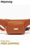 Weiyinxing Waist Packs Women 2023 New Solid Color Chest Bag Multi-functional Girl Model Waist Bag PU Leather High-capacity Casual