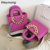 Weiyinxing Crossbody Bags For Women 2023 Dress Totes Women's Handbag Chain Stylish Lady Messenger Bag Wide Straps Shoulder Bag