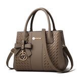 Weiyinxing Female 2024 Fashion Handbag Big Bag Tide Middle-Aged Embroidery Thread Single Shoulder Cross-Body Bag Handbag