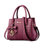 Weiyinxing Female 2024 Fashion Handbag Big Bag Tide Middle-Aged Embroidery Thread Single Shoulder Cross-Body Bag Handbag