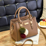 Weiyinxing Female 2024 New Fashion Single Shoulder Small Bag Double Layer Large Capacity Wool Ball Hand Carry Oblique Cross Women's Bag