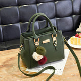 Weiyinxing Female 2024 New Fashion Single Shoulder Small Bag Double Layer Large Capacity Wool Ball Hand Carry Oblique Cross Women's Bag