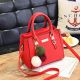 Weiyinxing Female 2024 New Fashion Single Shoulder Small Bag Double Layer Large Capacity Wool Ball Hand Carry Oblique Cross Women's Bag