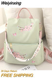 Weiyinxing Oxford Women Backpack Fashion Anti-theft Women Backpacks Flower Print Girls School Bag High Quality Large Backpack