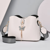 Weiyinxing Chen Female Bag] 2024 New Bow Knot Shell Bag Simple Large Capacity Fashion Pure Color Cross-Body Bag