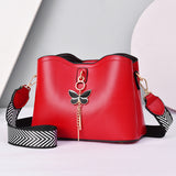 Weiyinxing Chen Female Bag] 2024 New Bow Knot Shell Bag Simple Large Capacity Fashion Pure Color Cross-Body Bag