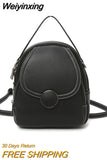 Weiyinxing Designer Fashion Women Leather Backpack Mini Soft Touch Multi-Function Small Backpack Female Ladies Shoulder Bag Girl Purse