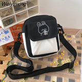 Weiyinxing Shoulder Women's Bag Small Korean Fashion Messenger Crossbody Bag for Girl Students Cotton Cloth Female Handbags Bolsas