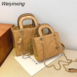 Weiyinxing Bags for Women 2023 Embroidery Designer Handbag Casual Tote Bag Lady Crossbody Bags Fashion Purse Classic Square Clutches