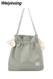 Weiyinxing Versatile Casual Large Capacity Tote Bag Girls 2023 Summer Fashion Japanese Harajuku Bow Shoulder Bags for Women
