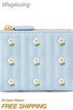 Weiyinxing Flower Short Women Wallet Many Department Ladies Cute Small Clutch Ladies Money Coin Card Holders Purse Female Wallets