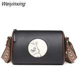Weiyinxing Genuine Leather Women Shoulder Bags Casual Simple Crossbody Handbag Lady Luxury Cow Leather Small Vintage Female Tote Sac