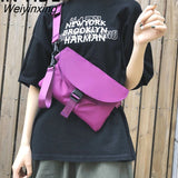 Weiyinxing YIDE 2023 Women Messenger Bags Ins Fashion Solid Color Chest Bag Female Buckle Min Square Bags Designer Shoulder Handbags