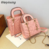 Weiyinxing Bags for Women 2023 Embroidery Designer Handbag Casual Tote Bag Lady Crossbody Bags Fashion Purse Classic Square Clutches