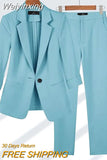 Weiyinxing Women's Korean Chic Blazers Coat 2 Piece Set 2023 Spring Summer New Elegant Suit Jacket PantsFemale Professional Suit 0409