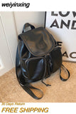 weiyinxing Luxury Branded Small Women's Backpack High-quality Fashion Leather Backpack Fashion Drawstring Casual Travel Female Bag