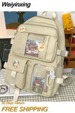 Weiyinxing Capacity High School Student Schoolbag Female Korean Version Harajuku Cartoon Backpack Junior High School Student Backpack