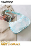 Weiyinxing Wind Lady' Handbag 2023 New Japanese Style One Shoulder Bag Chic Ancient Fashion Girl Nylon Armpit Bag Simple Versatile