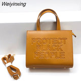 Weiyinxing Bag 2023 Designer Ladies Shopping Crossbody Purse And Handbag Luxury PU Leather Protect Black People Shoulder Bag For Women