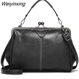 Weiyinxing Simple Style Women Shoulder Bag 2023 High Quality PU Leather Lady Crossbody Bag Fashion Boston Design Handbag Tote Purse