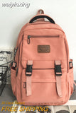weiyinxing New Large Capacity Insert Buckle Nylon Backpack Unisex Fashion Travel Bag College Couples Schoolbag Girls Laptop Backpack