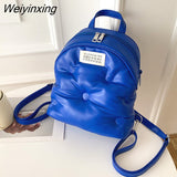 Weiyinxing Space Backpack For Shcool Girl Stylish Women's Backpack 2023 Winter Fashion Student Bags Solid Color knapsack rucksack