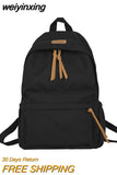 weiyinxing Fashion Backpack Waterproof Student Schoolbag Men Black Cotton Cute Women for Teenage Girls School Mochila Rucksack