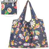Weiyinxing Reusable Grocery Shopping Bag Ladies Tote 50lb Fashion Pocket Shoulder Bag Foldable Eco Bag Washable