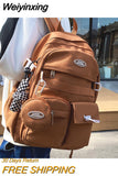 Weiyinxing New Multi-pocket Women Backpack High Quality Youth Waterproof Backpacks for Teenage Girls Boys Female School Bag Bagpack