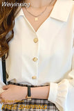 Weiyinxing Women Blusas Mujer De Moda 2023 Long Sleeve White Blouse Women Blouses Shirts Chiffon Blouse Shirt Women Tops Blusa D389